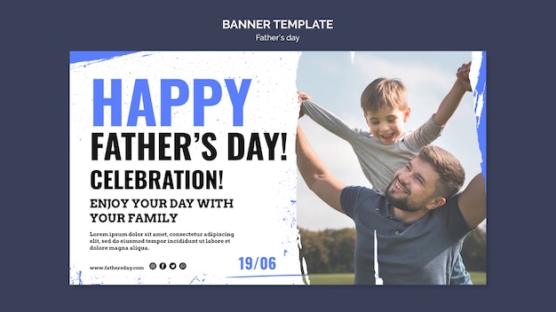 Father's day banner design template