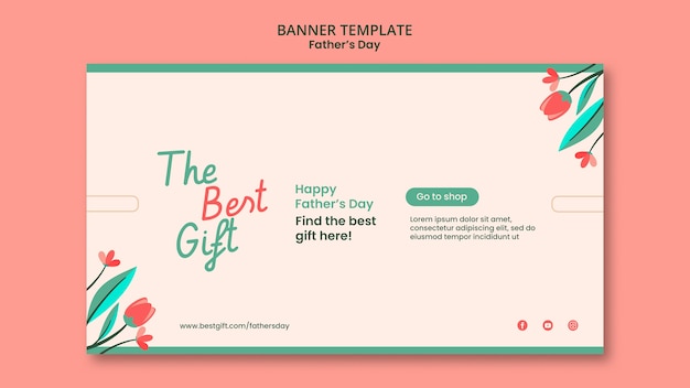 無料PSD 父の日バナーデザインテンプレート