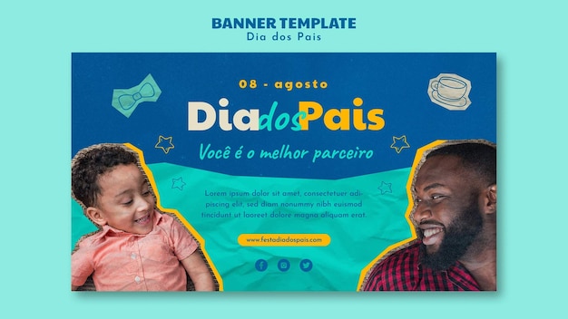 Father's day banner design template