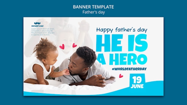 Father's day banner template design