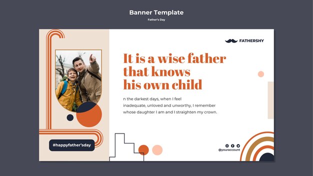 아버지의 날 배너 템플릿 디자인