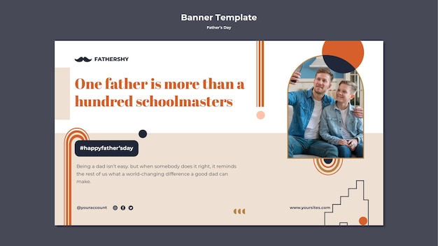 아버지의 날 배너 템플릿 디자인