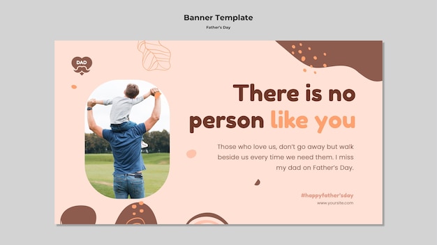 無料PSD 父の日のバナーテンプレートデザイン