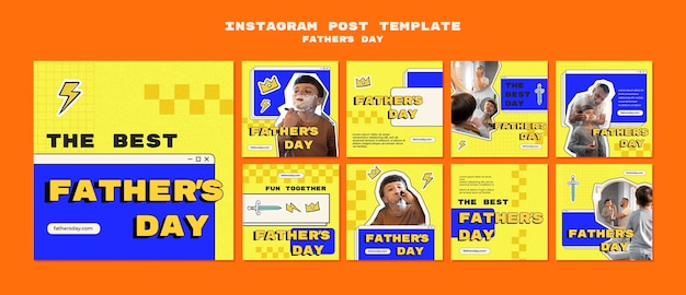 Free PSD father's day celebration instagram posts