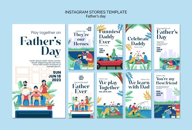 Father's day celebration instagram stories