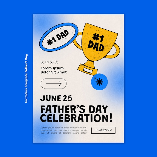 Father's day celebration invitation template