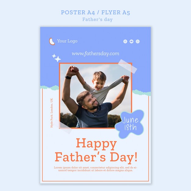 father's day celebration poster template