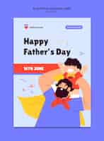 Бесплатный PSD father's day celebration template