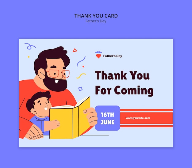 無料PSD father's day celebration template