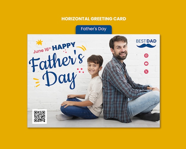 無料PSD father's day celebration template