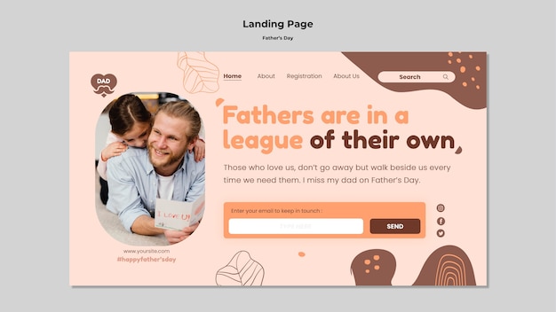 父の日ランディングページテンプレートデザイン