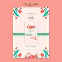 Free PSD father's day poster design template