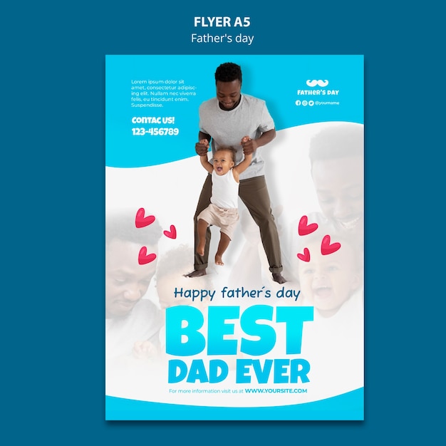 Father's day poster template design