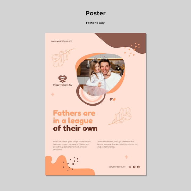 Father's day poster template design