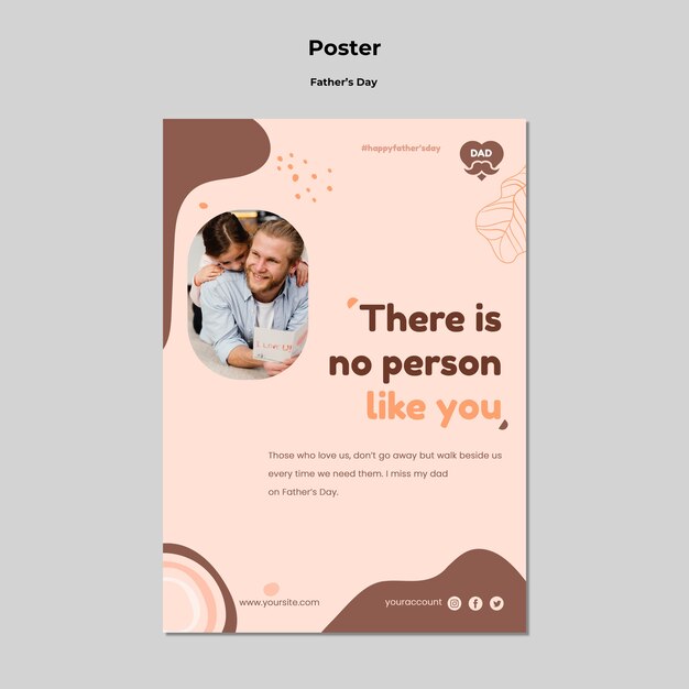 Father's day poster template design