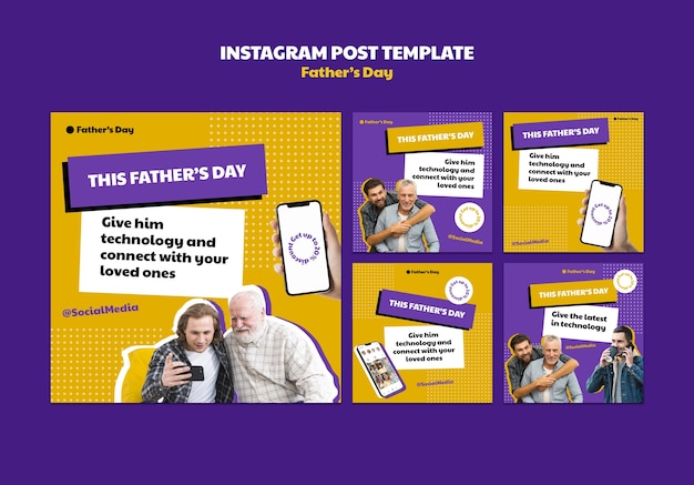 Free PSD father's day template design