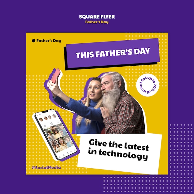 Free PSD father's day template design