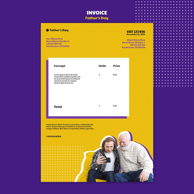 Free PSD father's day template design