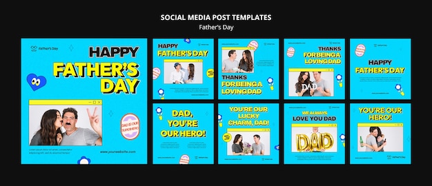 Free PSD father's day template design