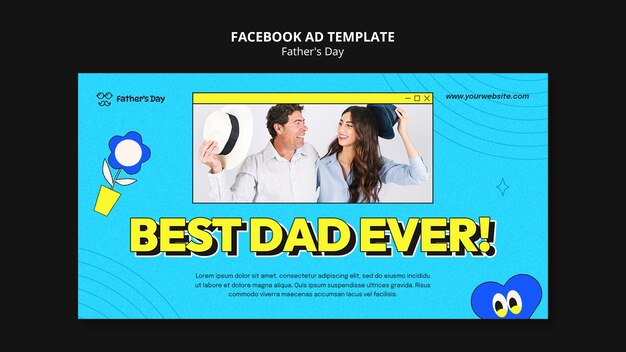 Free PSD father's day template design