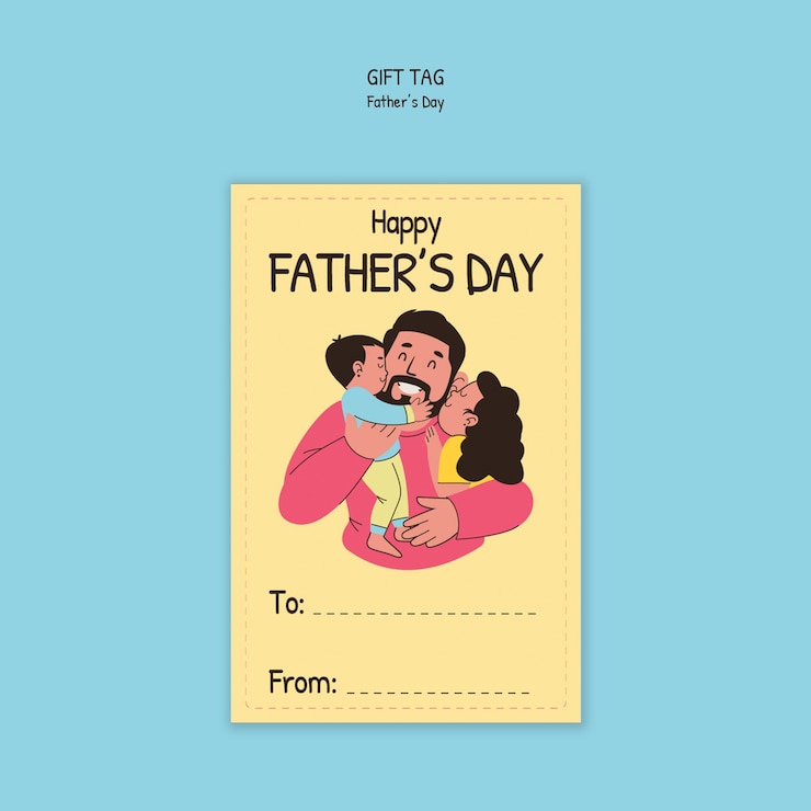Free PSD father's day template design