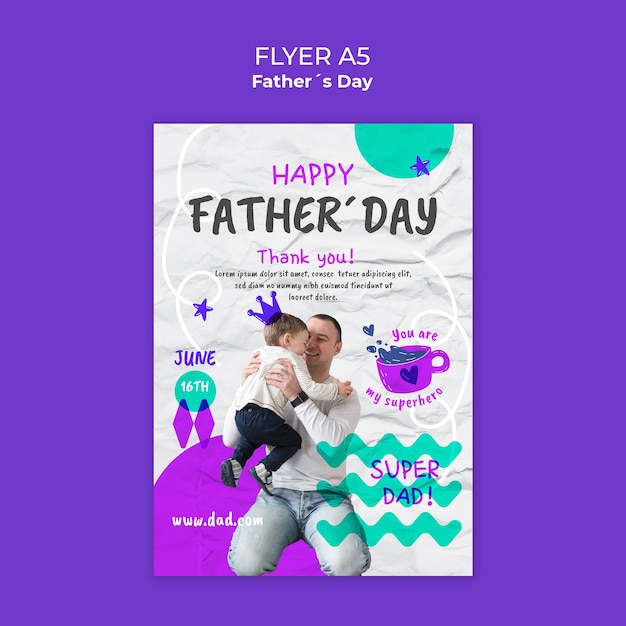 Free PSD father's day template design