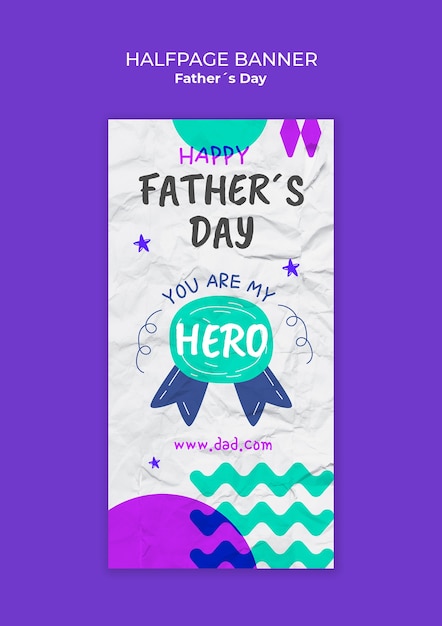 Free PSD father's day template design