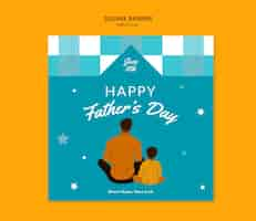 Free PSD father's day template design