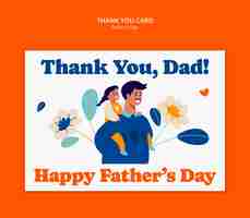 Free PSD father's day template design