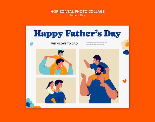 Free PSD father's day template design