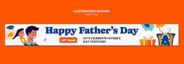 Free PSD father's day template design