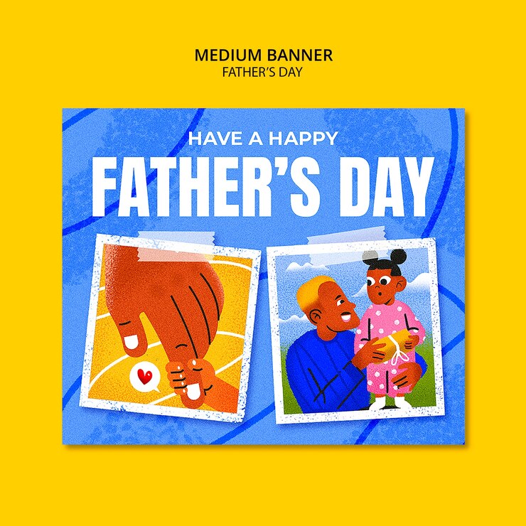 Free PSD father's day template design