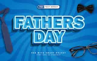 Free PSD fathers day text effect