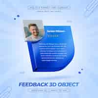 Free PSD feedback review and star rating for social media post design template