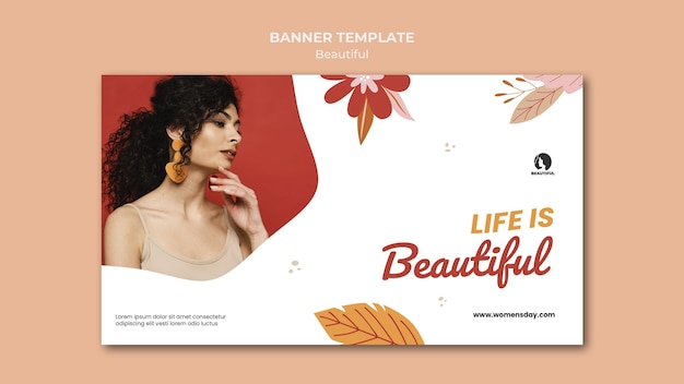 Feel Beautiful Banner Template – Free PSD Download
