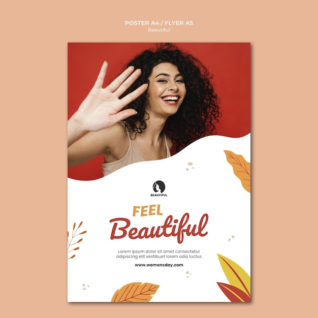 Free PSD feel beautiful print template