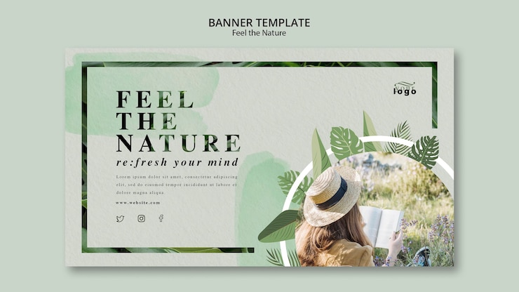 Free PSD feel the nature banner template