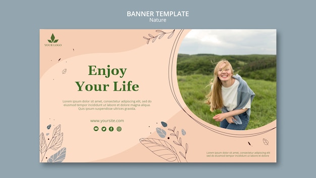 Free PSD feel the nature banner template