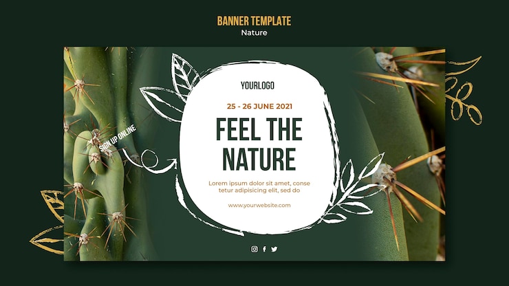 Free PSD feel the nature event banner template