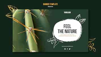 Free PSD feel the nature event horizontal banner template