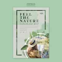 Free PSD feel the nature poster theme