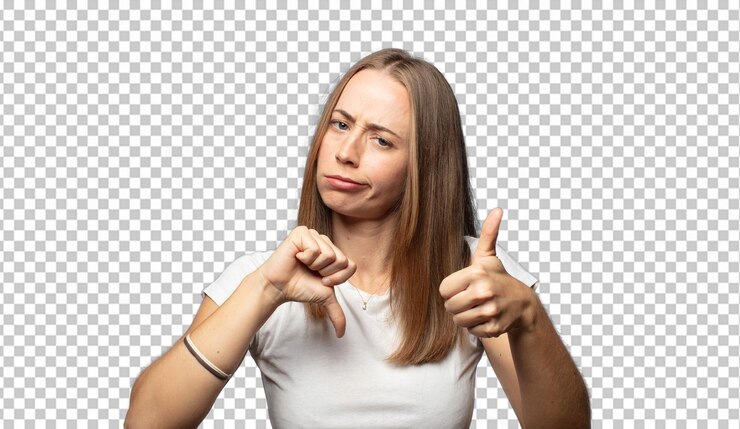 Free PSD feeling confused clueless and unsure weighting the good and bad in different options or choices