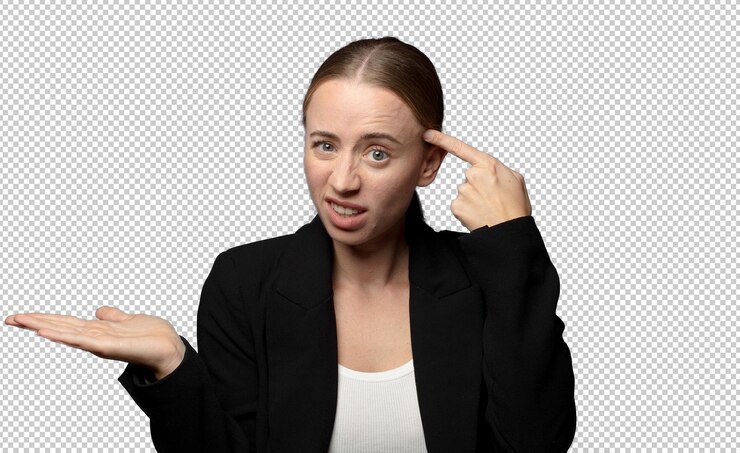 Free PSD feeling confused and puzzled showing you are insane crazy or out of your mind