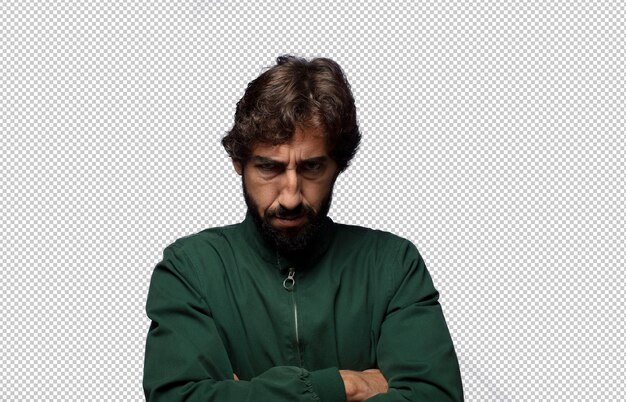 feeling displeased and disappointed looking serious annoyed and angry with crossed arms