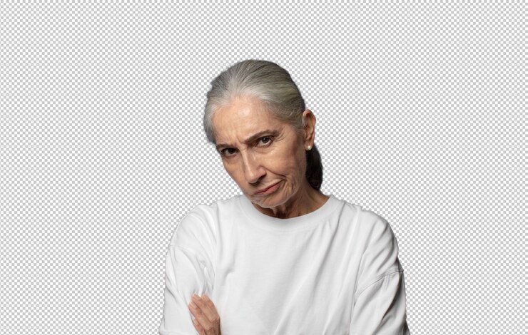 Free PSD feeling displeased and disappointed looking serious annoyed and angry with crossed arms