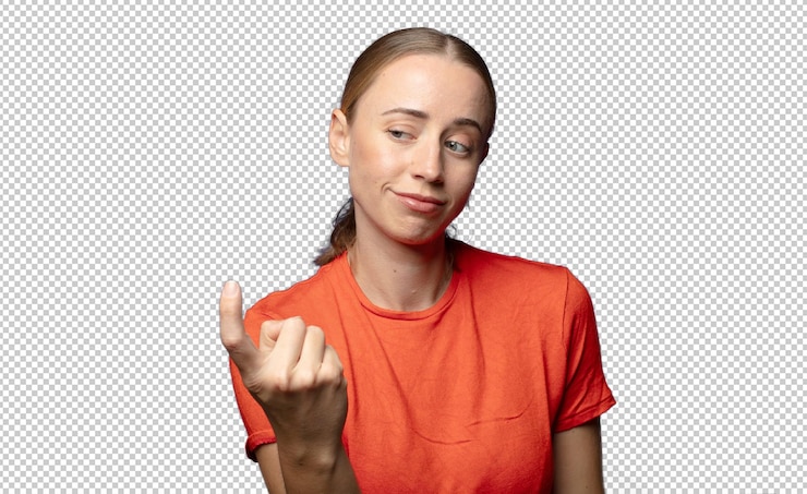 Free PSD feeling happy successful and confident facing a challenge and saying bring it on or welcoming you