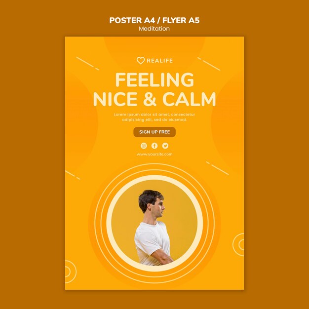 feeling nice and calm poster template