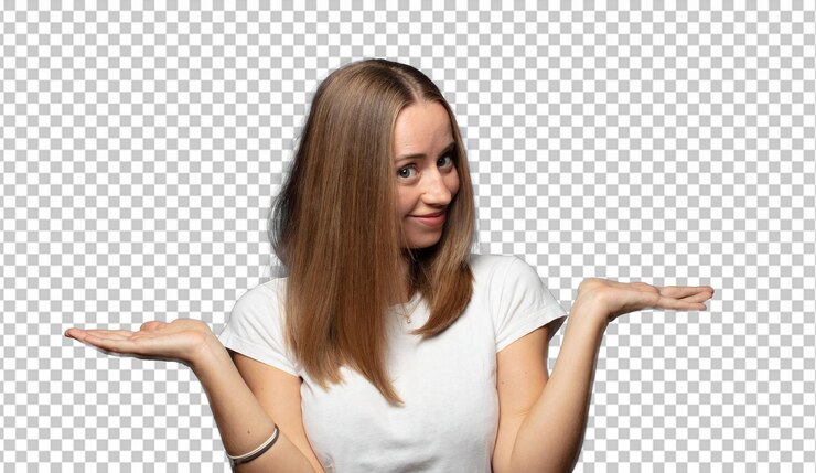 Free PSD feeling puzzled and confused doubting weighting or choosing different options