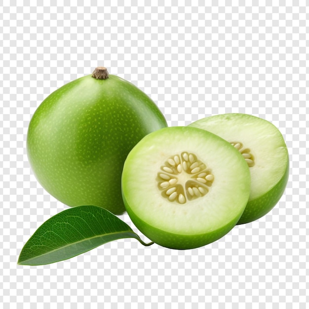 투명한 배경에 고립 된 feijoa 과일