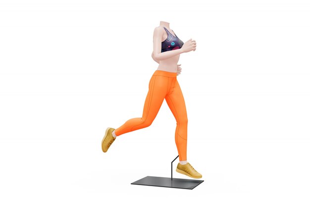 Female Sport Outfit Mock-up Isolated